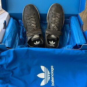 NIB BALENCIAGA+ADIDAS Stan Smith Distressed Leather Sneakers